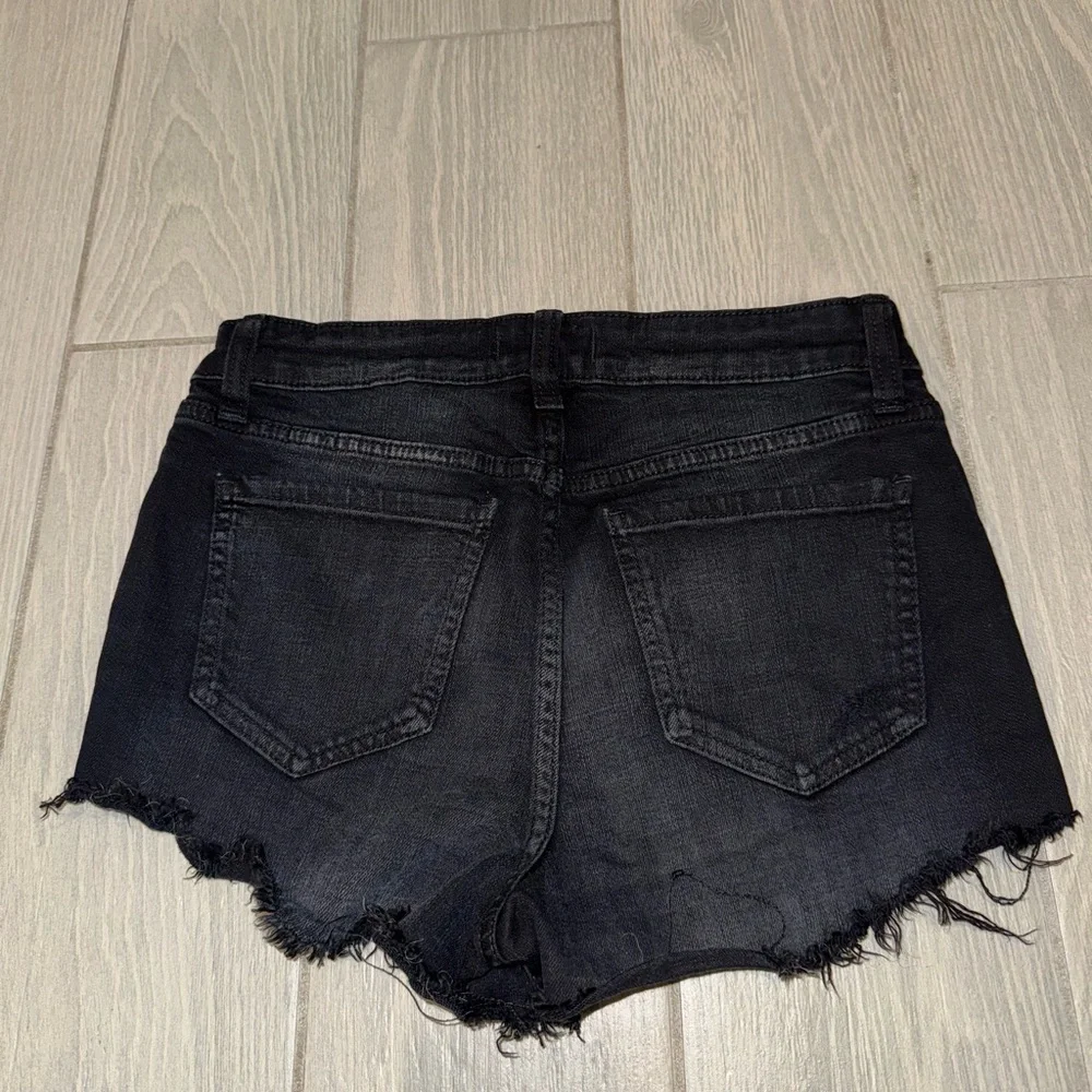 Studio Blue Edgy Black Distressed Jean Shorts 27